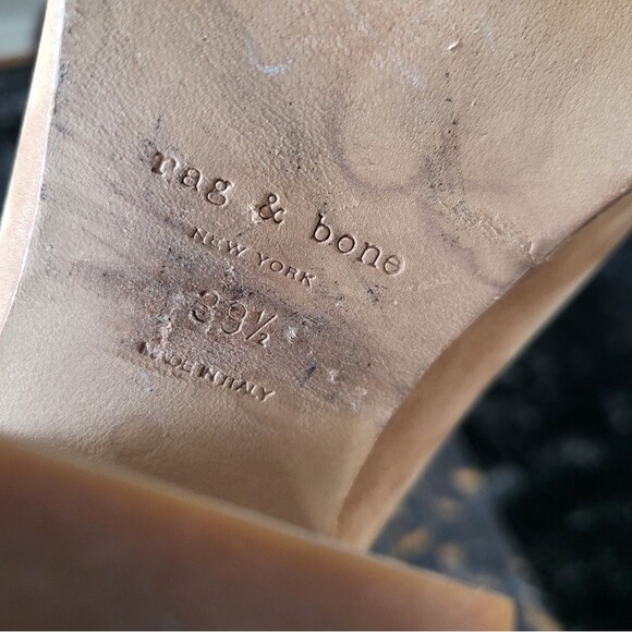 Rag and Bone Tan Leather Kinsey Booties Size 39.5 Made in Italy - Picture 10 of 15